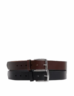 2 Pack Leather Belts -Marksandspencer Sale Store 2 pack leather belts