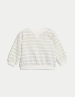 2pc Cotton Rich Striped Top & Jeans Outfit (0-8 Yrs) -Marksandspencer Sale Store 2pc Cotton Rich Striped Top Jeans Outfit 0 8 Yrs 1 2