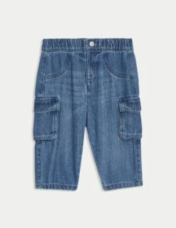 2pc Cotton Rich Striped Top & Jeans Outfit (0-8 Yrs) -Marksandspencer Sale Store 2pc Cotton Rich Striped Top Jeans Outfit 0 8 Yrs 1 3