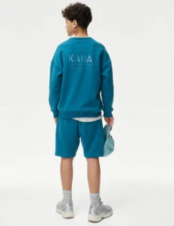 2pc Hawaii Sweatshirt And Shorts Outfit (2-16 Yrs) -Marksandspencer Sale Store 2pc Hawaii Sweatshirt and Shorts Outfit 2 16 Yrs 1 3