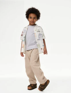 2pc Pure Cotton Abstract Shirt & T-Shirt Set (2-8 Yrs) -Marksandspencer Sale Store 2pc Pure Cotton Abstract Shirt T Shirt Set 2 8 Yrs 1 2