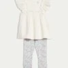2pc Pure Cotton Ditsy Leggings Outfit (0-3 Yrs)