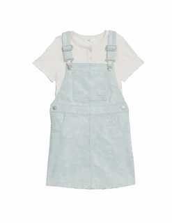 2pc Denim Pinafore Outfit (2-8 Yrs) -Marksandspencer Sale Store 2pc denim pinafore outfit 2 8 yrs