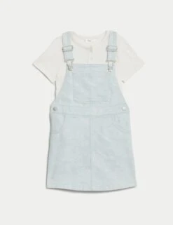 2pc Denim Pinafore Outfit (2-8 Yrs) -Marksandspencer Sale Store 2pc denim pinafore outfit 2 8 yrs 1 5