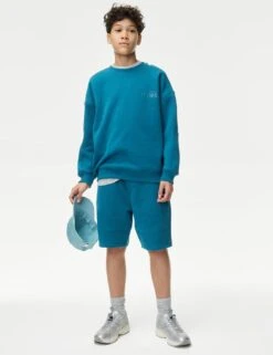 2pc Hawaii Sweatshirt And Shorts Outfit (2-16 Yrs) -Marksandspencer Sale Store 2pc hawaii sweatshirt and shorts outfit 2 16 yrs 1 8