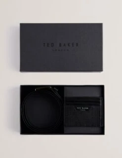 Ted Baker Etwood Leather Belt And Cardholder Set -Marksandspencer Sale Store 2pc leather belt and card holder gift set 1