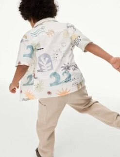 2pc Pure Cotton Abstract Shirt & T-Shirt Set (2-8 Yrs) -Marksandspencer Sale Store 2pc pure cotton abstract shirt and t shirt set 2 8 yrs 1 2