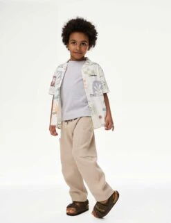 2pc Pure Cotton Abstract Shirt & T-Shirt Set (2-8 Yrs) -Marksandspencer Sale Store 2pc pure cotton abstract shirt and t shirt set 2 8 yrs 1 4