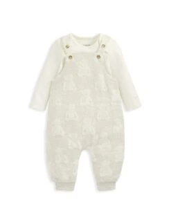 Mamas & Papas 2pc Pure Cotton Teddy Top & Bottom Outfit (0-12 Mths) -Marksandspencer Sale Store 2pc pure cotton teddy top and bottom outfit 0 12 mths 1 4