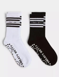 Sweaty Betty 2pk Ankle Gripper Cotton Rich Socks