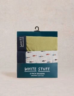 WHITE STUFF 2pk Cotton Rich Bicycle & Plain Boxers -Marksandspencer Sale Store 2pk Cotton Rich Bicycle Plain Boxers 1
