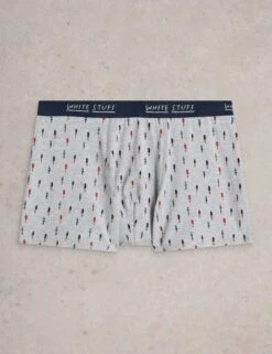 WHITE STUFF 2pk Cotton Rich Bicycle & Plain Boxers -Marksandspencer Sale Store 2pk Cotton Rich Bicycle Plain Boxers 2