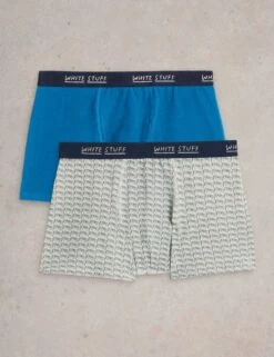 WHITE STUFF 2pk Cotton Rich Cassette & Plain Boxers