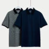 2pk Cotton Rich Tipped Polo Shirts -Marksandspencer Sale Store 2pk Cotton Rich Tipped Polo Shirts