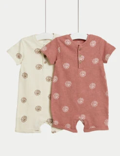 2pk Pure Cotton Printed Rompers (0 Mths - 3 Yrs)