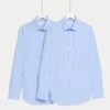 2pk Skinny Fit Easy Iron Cotton Blend Shirts -Marksandspencer Sale Store 2pk Skinny Fit Easy Iron Cotton Blend Shirts