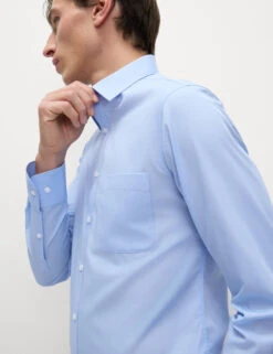 2pk Skinny Fit Easy Iron Cotton Blend Shirts -Marksandspencer Sale Store 2pk Skinny Fit Easy Iron Cotton Blend Shirts 6