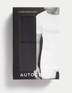 2pk Supima® Cotton Drop Needle Vest Box