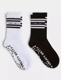 Sweaty Betty 2pk Ankle Gripper Cotton Rich Socks -Marksandspencer Sale Store 2pk ankle gripper cotton rich socks 2