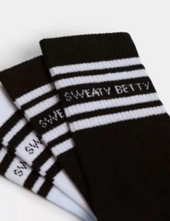 Sweaty Betty 2pk Ankle Gripper Cotton Rich Socks -Marksandspencer Sale Store 2pk ankle gripper cotton rich socks 3