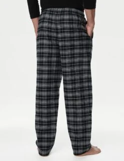 2pk Brushed Cotton Checked Pyjama Bottoms -Marksandspencer Sale Store 2pk brushed cotton checked pyjama bottoms 6
