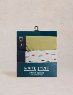 WHITE STUFF 2pk Cotton Rich Bicycle & Plain Boxers -Marksandspencer Sale Store 2pk cotton rich bicycle and plain boxers 1