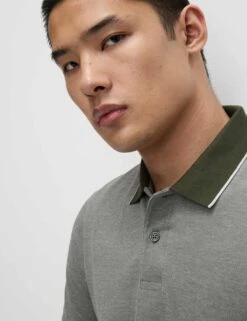 2pk Cotton Rich Tipped Polo Shirts -Marksandspencer Sale Store 2pk cotton rich tipped polo shirts 12