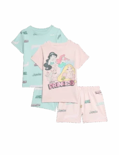2pk Disney Princess™ Pyjama Sets (2-8 Yrs) -Marksandspencer Sale Store 2pk disney princess pyjama sets 2 8 yrs