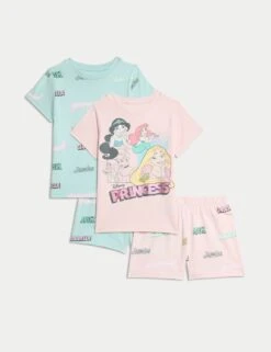 2pk Disney Princess™ Pyjama Sets (2-8 Yrs) -Marksandspencer Sale Store 2pk disney princess pyjama sets 2 8 yrs 1 2