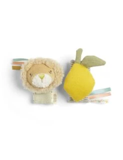 Mamas & Papas 2pk Lion & Lemon Wrist Rattles (0+ Mths) -Marksandspencer Sale Store 2pk lion and lemon wrist rattles 0 mths