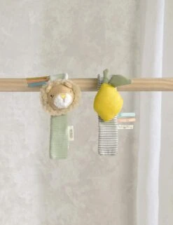Mamas & Papas 2pk Lion & Lemon Wrist Rattles (0+ Mths) -Marksandspencer Sale Store 2pk lion and lemon wrist rattles 0 mths 1 1