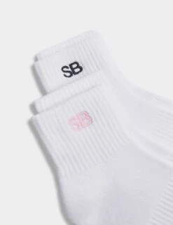 Sweaty Betty 2pk Logo Cotton Rich Ankle High Socks 10 Sweaty Betty 2pk Logo Cotton Rich Ankle High Socks -Marksandspencer Sale Store 2pk logo cotton rich ankle high socks 4