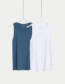 2pk Modal Rich 360 Flex Sleeveless Vest -Marksandspencer Sale Store 2pk modal rich 360 flex sleeveless vest 16