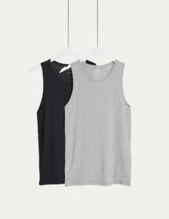 2pk Modal Rich 360 Flex Sleeveless Vest -Marksandspencer Sale Store 2pk modal rich 360 flex sleeveless vest 9