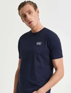 Gant Pure Cotton Crew Neck Lounge T-Shirt -Marksandspencer Sale Store 2pk pure cotton crew neck t shirts