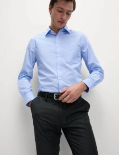 2pk Skinny Fit Easy Iron Cotton Blend Shirts -Marksandspencer Sale Store 2pk skinny fit easy iron cotton blend shirts 11