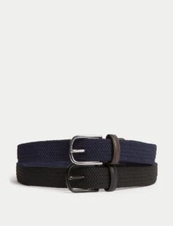 2pk Stretch Woven Active Waist Belts -Marksandspencer Sale Store 2pk stretch woven active waist belts 2