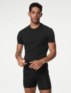 2pk Supima® Cotton Drop Needle Vest Box -Marksandspencer Sale Store 2pk supima cotton richdropneedle vests 1