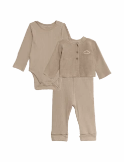 3pc Cotton Rich Outfit (7lbs-12 Mths) -Marksandspencer Sale Store 3pc cotton rich outfit 7lbs 12 mths