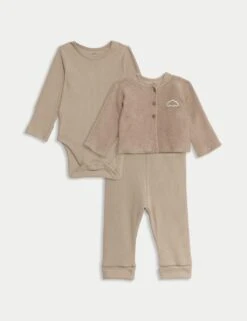 3pc Cotton Rich Outfit (7lbs-12 Mths) -Marksandspencer Sale Store 3pc cotton rich outfit 7lbs 12 mths 1 13