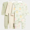 3pk Cotton Rich Sleepsuits (6½lbs-3 Yrs)