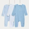 3pk Pure Cotton Waffle Zip Sleepsuits (6½lbs-3 Yrs) 5 3pk Pure Cotton Waffle Zip Sleepsuits (6½lbs-3 Yrs) -Marksandspencer Sale Store 3pk Pure Cotton Waffle Zip Sleepsuits 6 lbs 3 Yrs