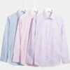 3pk Slim Fit Easy Iron Cotton Blend Shirts -Marksandspencer Sale Store 3pk Slim Fit Easy Iron Cotton Blend Shirts