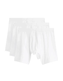 3pk Cotton Rich Cool & Fresh™ Longer Length Trunks -Marksandspencer Sale Store 3pk cotton rich cool and fresh trunks 1