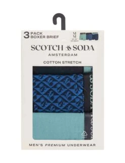 Scotch & Soda 3pk Cotton Rich Patterned Boxers -Marksandspencer Sale Store 3pk cotton rich patterned boxers 2