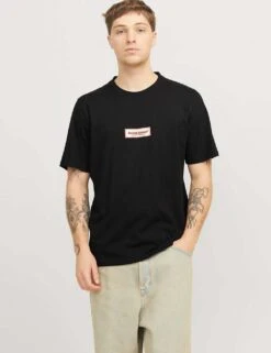 Jack & Jones 3pk Pure Cotton Logo Print T-Shirts -Marksandspencer Sale Store 3pk pure cotton logo print t shirts 6