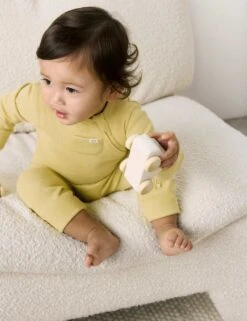 3pk Pure Cotton Waffle Zip Sleepsuits (6½lbs-3 Yrs) -Marksandspencer Sale Store 3pk pure cotton waffle zip sleepsuits 6lbs 3 yrs 1 6