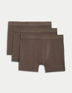 3pk Supima® Cotton Modal Supersoft Trunk Box -Marksandspencer Sale Store 3pk supima cotton blend trunks 1