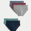 5pk Cool & Fresh™ Textured Stripe Briefs -Marksandspencer Sale Store 5pk Cool Fresh Textured Stripe Briefs