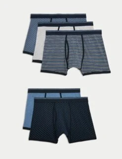 5pk Cotton Blend Cool & Fresh™ Trunks